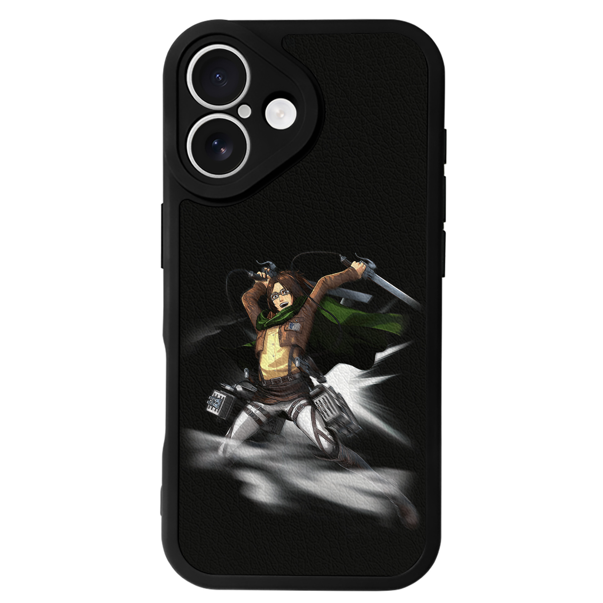 （画像用） 進撃の巨人 ハンジ·ゾエ Attack on Titan Hanji Zoe 【iPhone 16シリーズ対応】シリコンスマホケース（レザー調） 材質：シリコン